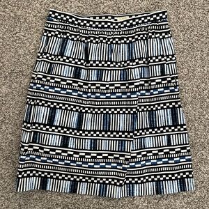 Stylish Black and Blue Patterned Skirt